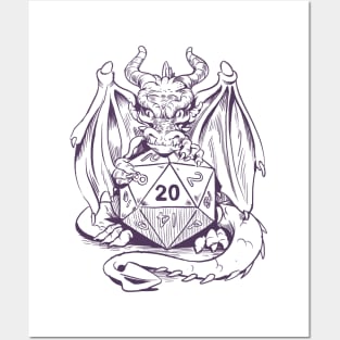 DnD Dragon D20 Posters and Art